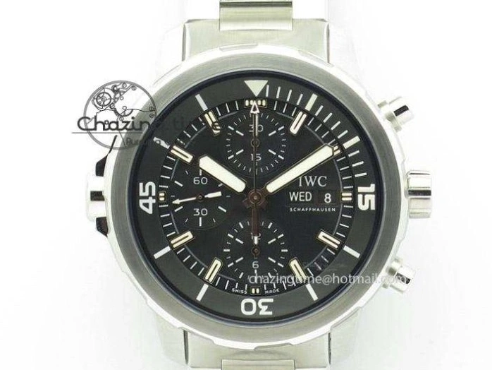 MIROTIME 0506 Vibrant Mark XVIII IW327001 SS M+F 1:1 Best Edition Black Dial on Black Leather Strap A 7055